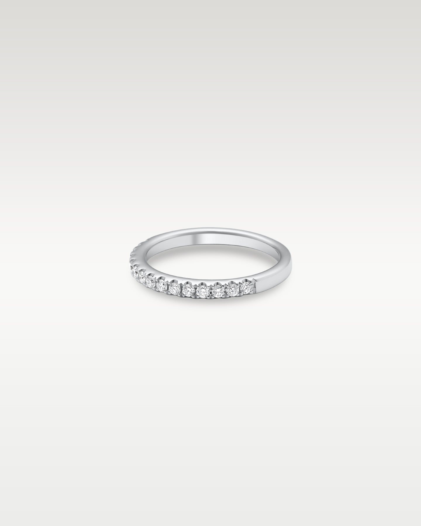 White Gold Half Coverage Diamond Band | Noah's Fine Jewelry Frisco, TX