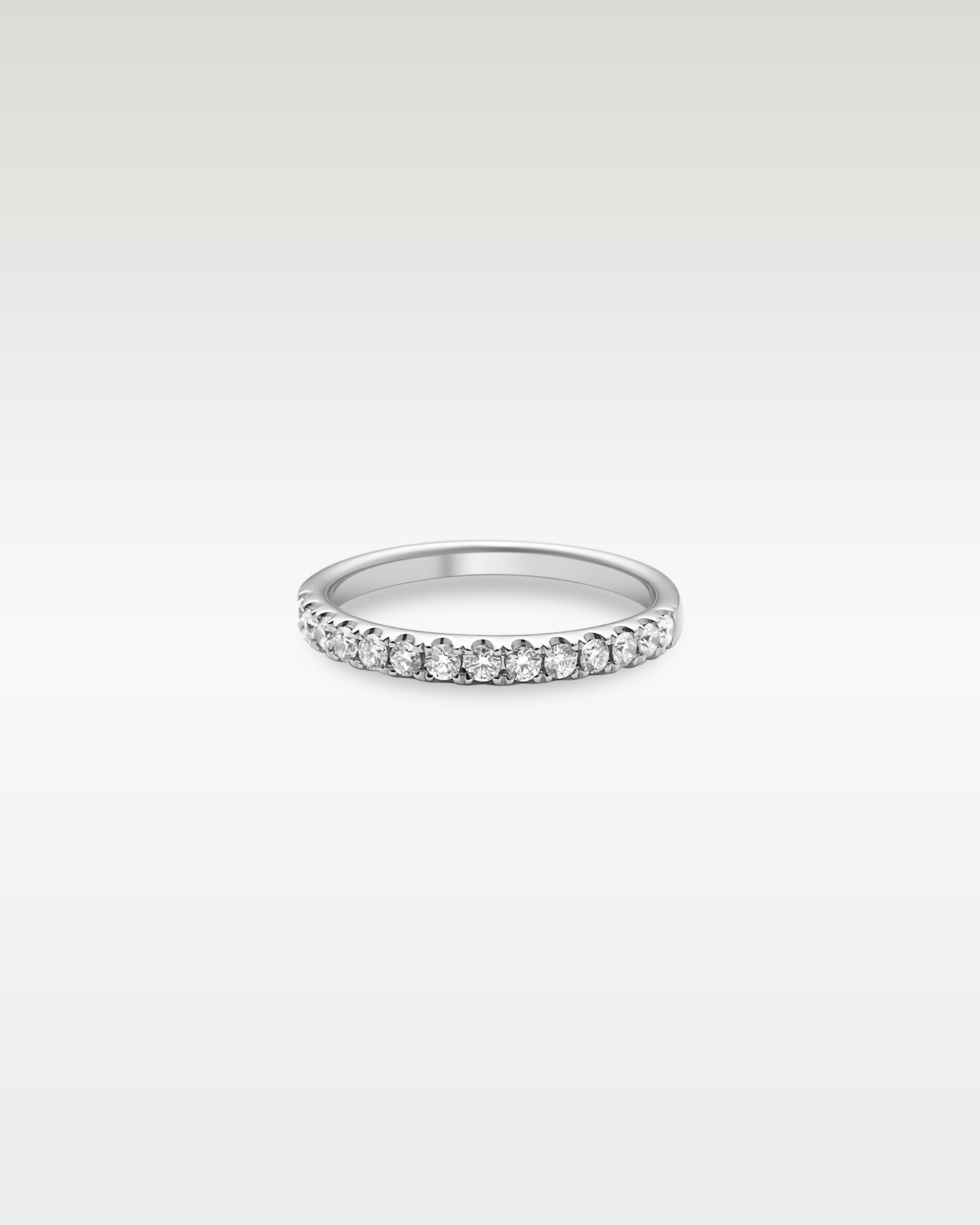 White Gold Half Coverage Pavé Diamond Band | Noah's Fine Jewelry Texas