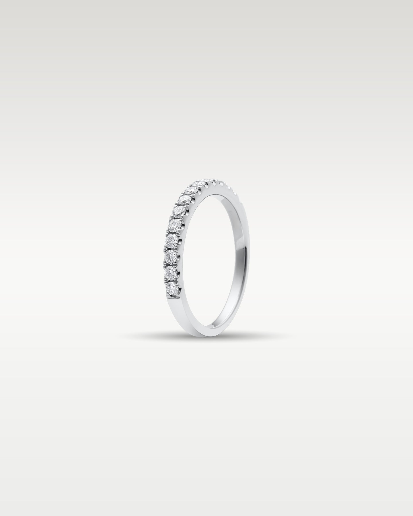 White Gold Half Coverage Pavé Diamond Band | Noah's Fine Jewelry Texas
