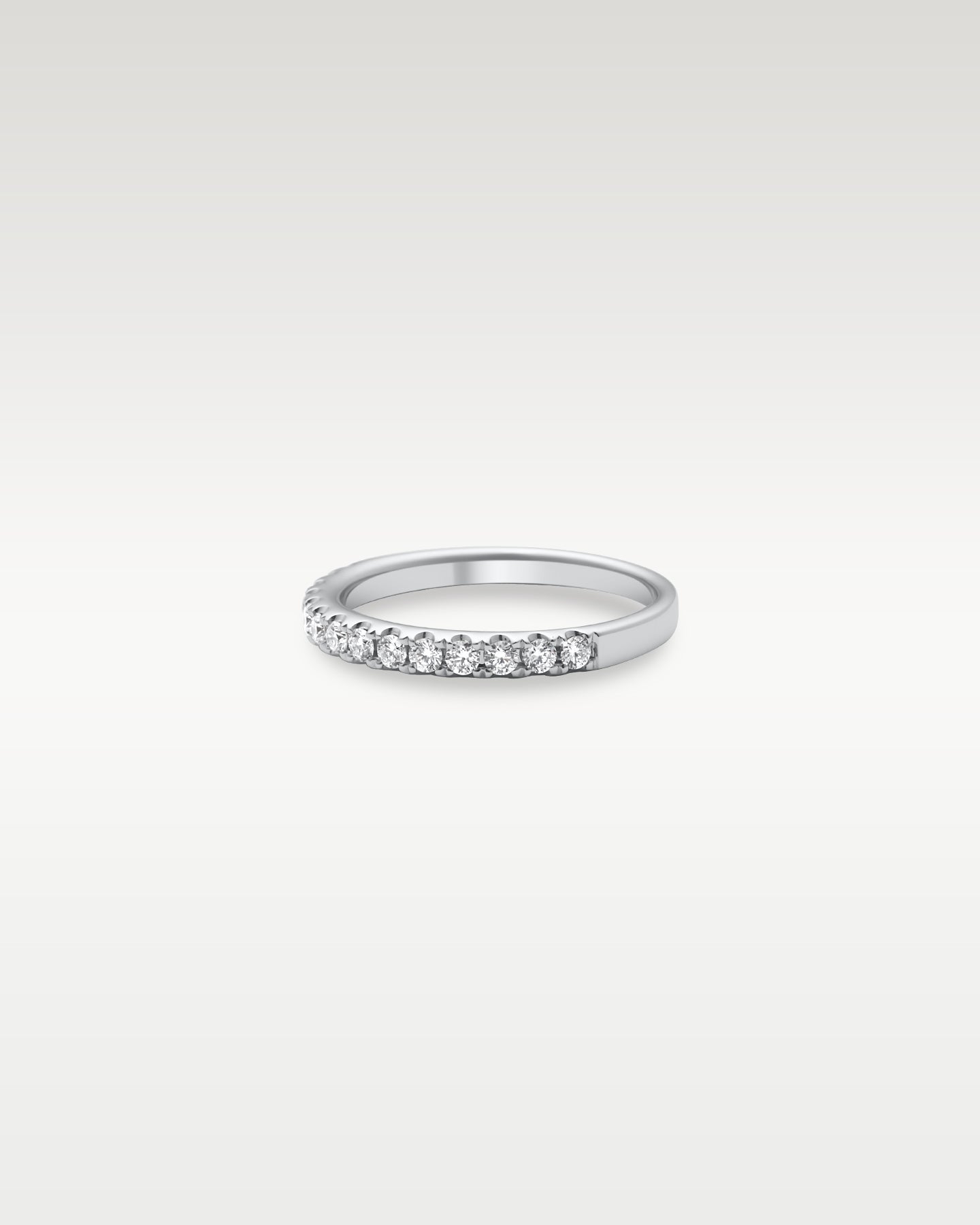 White Gold Half Coverage Pavé Diamond Band | Noah's Fine Jewelry Texas