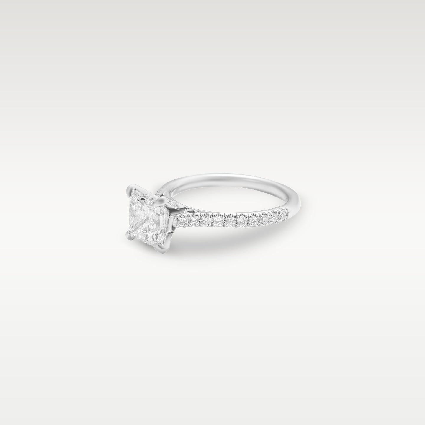 White Gold Princess Diamond Engagement Ring | Noah's Fine Jewelry and Watches