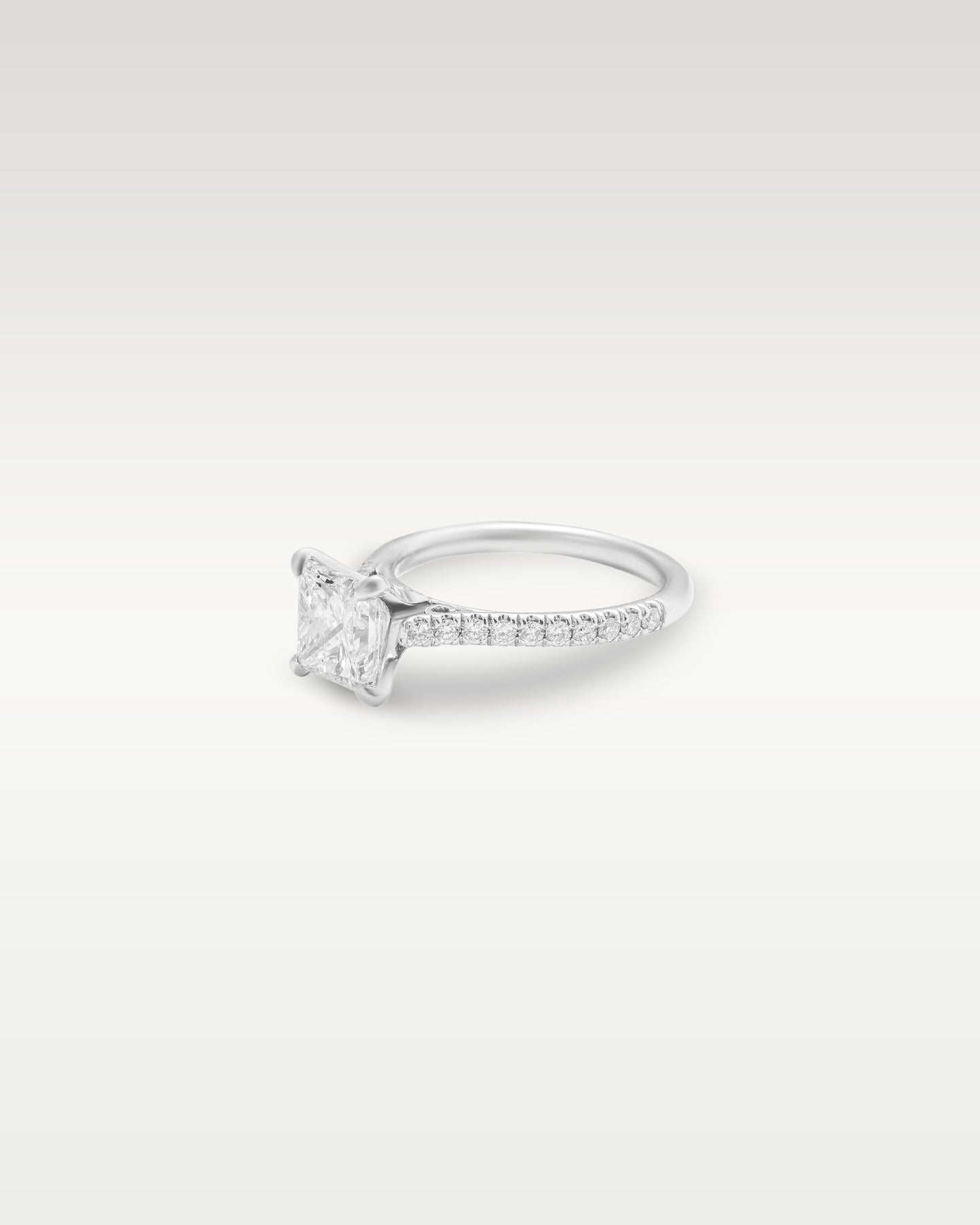 White Gold Princess Diamond Engagement Ring | Noah's Fine Jewelry and Watches