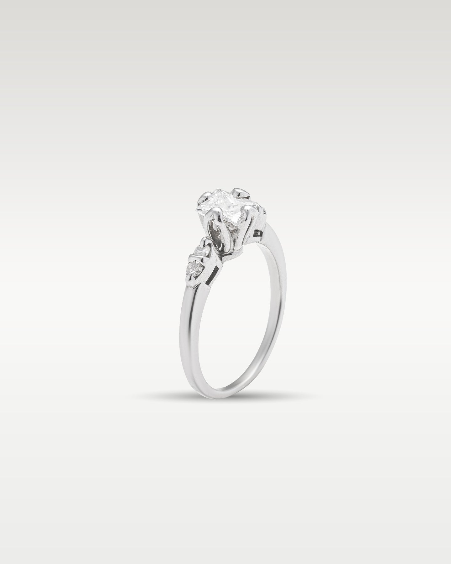 White Gold Radiant Cut Diamond Engagement Ring | Noah's Fine Jewelry and Watches