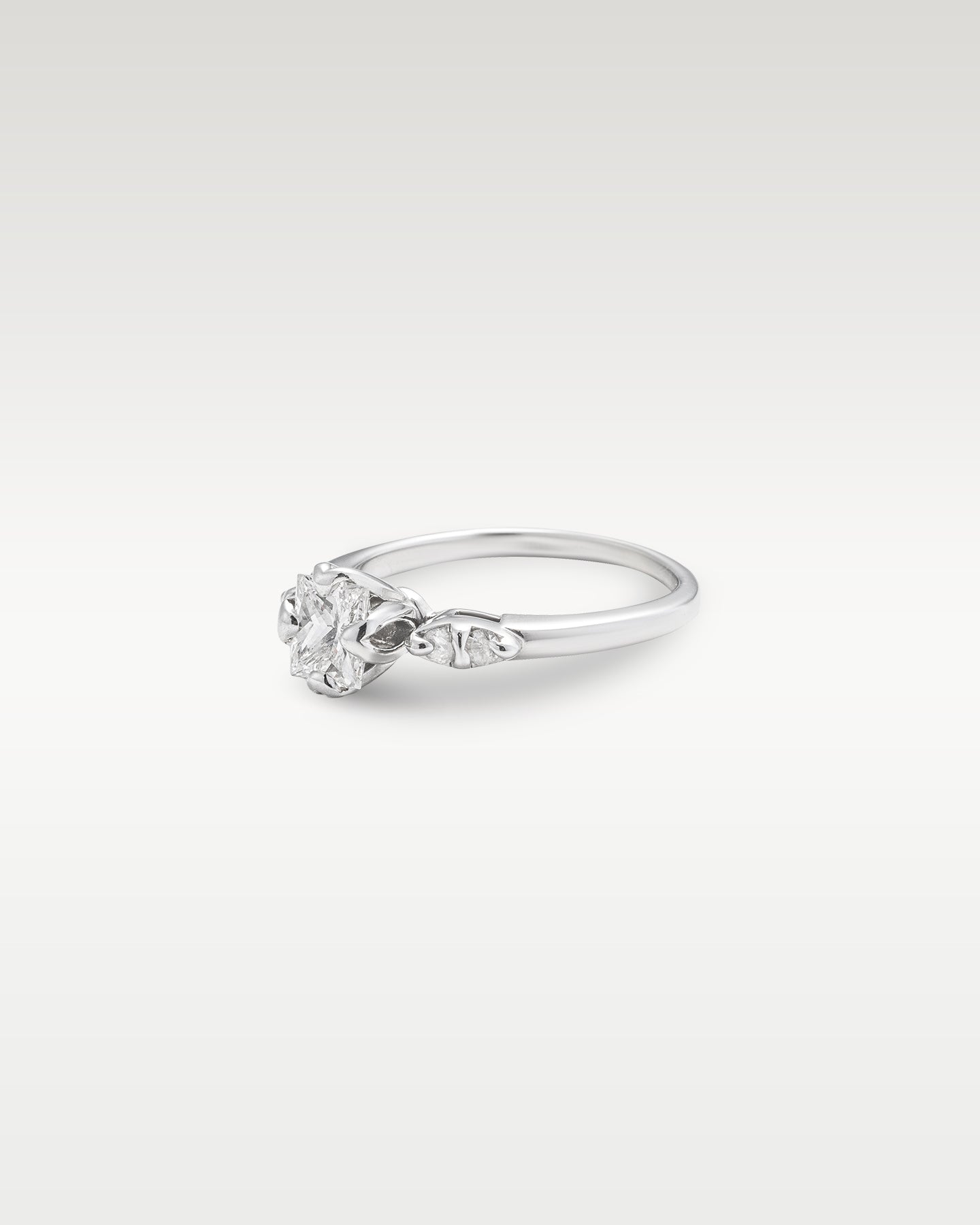 White Gold Radiant Cut Diamond Engagement Ring | Noah's Fine Jewelry and Watches
