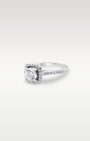 White Gold Round Cushion Halo Diamond Engagement Ring | Noah’s Fine Jewelry Dallas