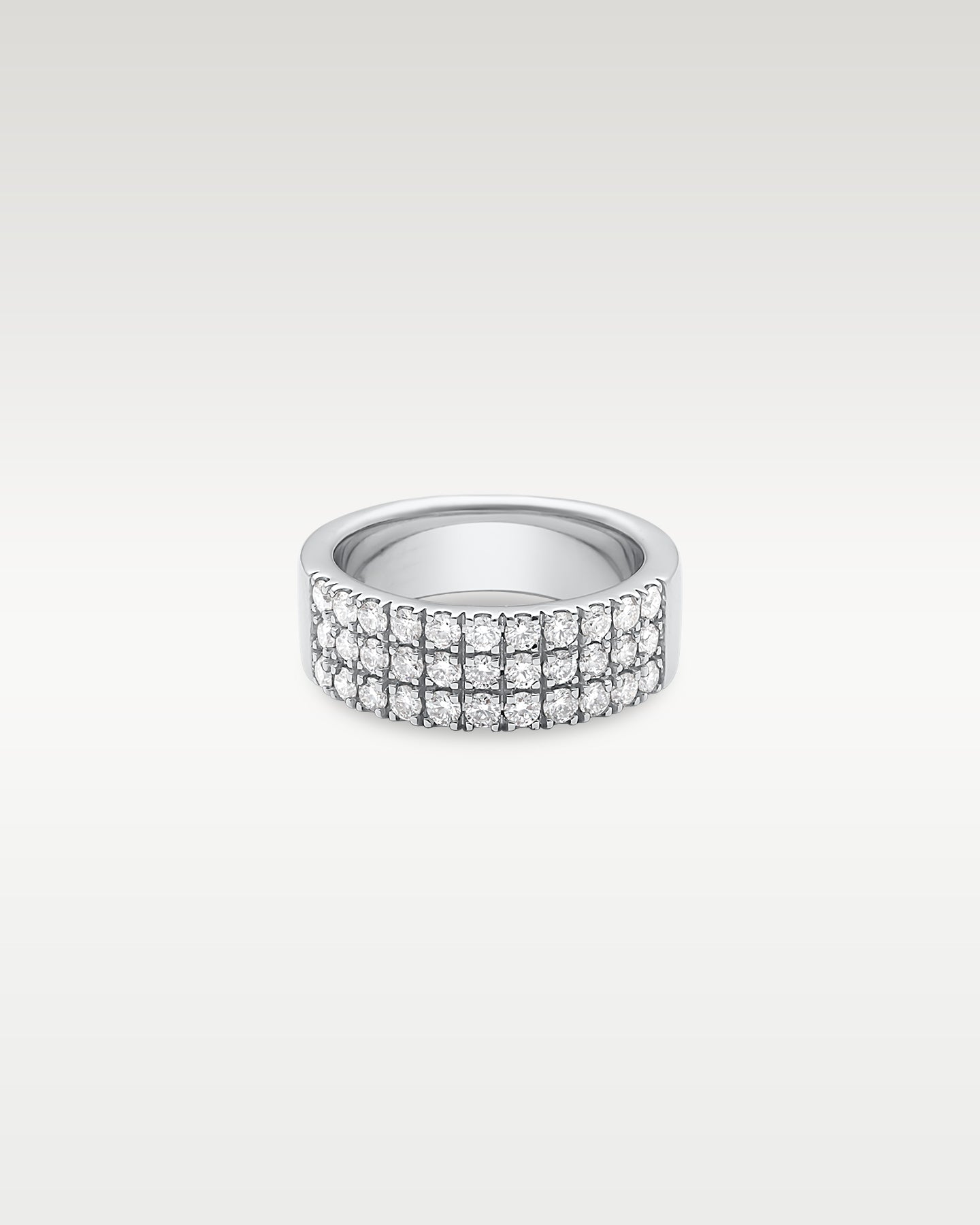 White Gold Three Row Diamond Ring | Noah's Fine Jewelry Frisco, TX