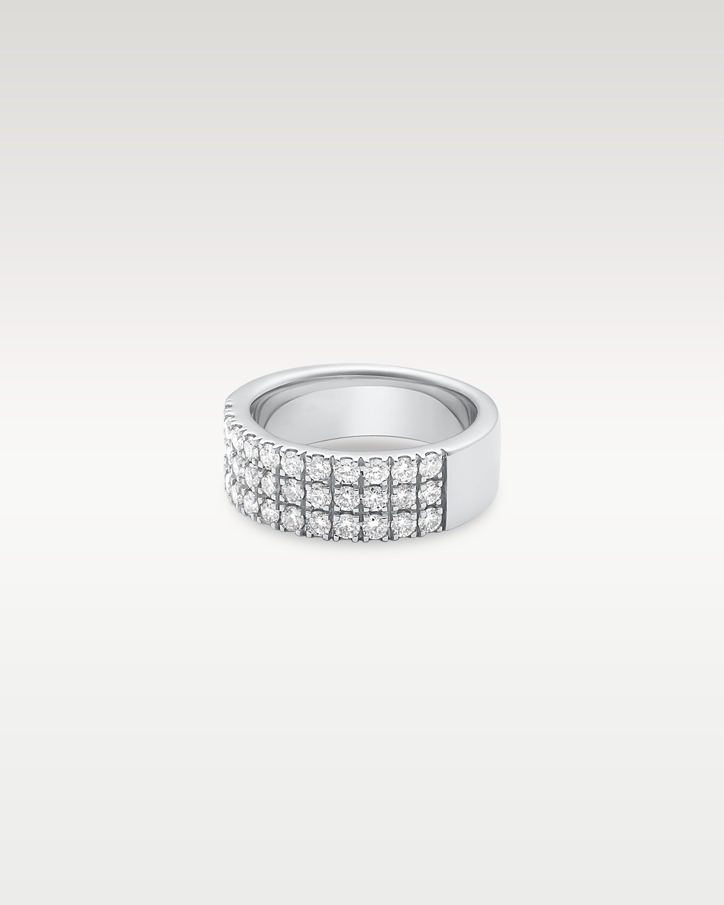 White Gold Three Row Diamond Ring | Noah's Fine Jewelry Frisco, TX