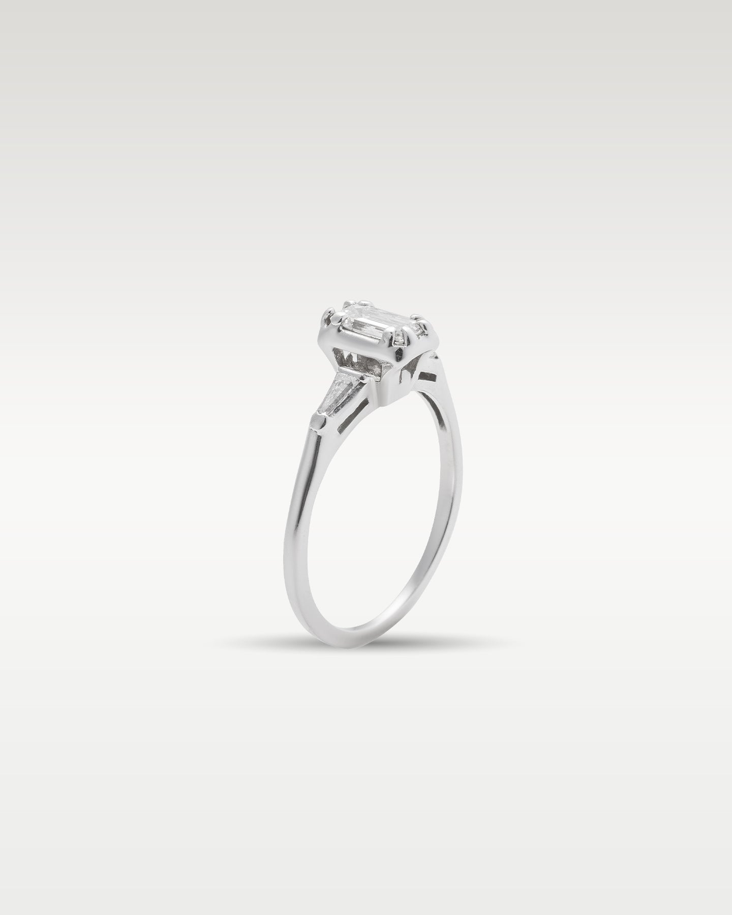 White Gold Three Stone Diamond Engagement Ring | Noah's Fine Jewelry and Watches