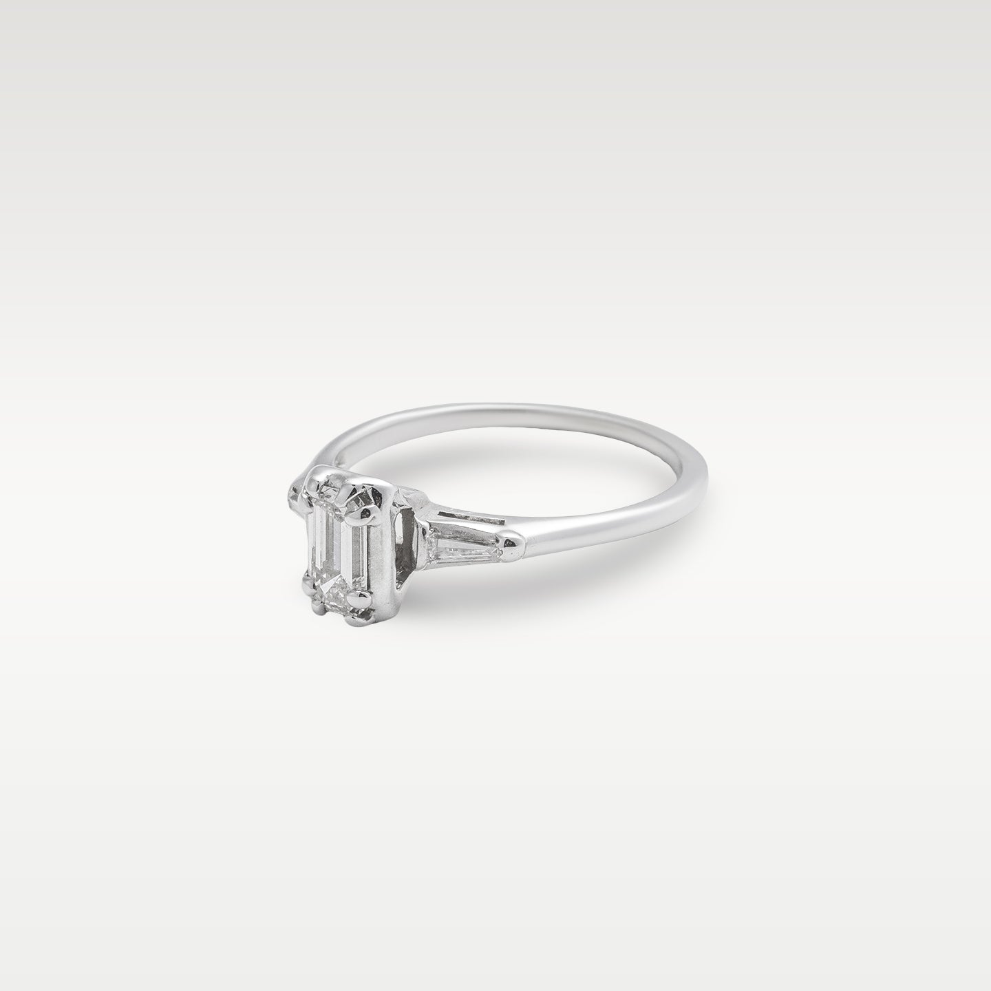 White Gold Three Stone Diamond Engagement Ring | Noah's Fine Jewelry and Watches