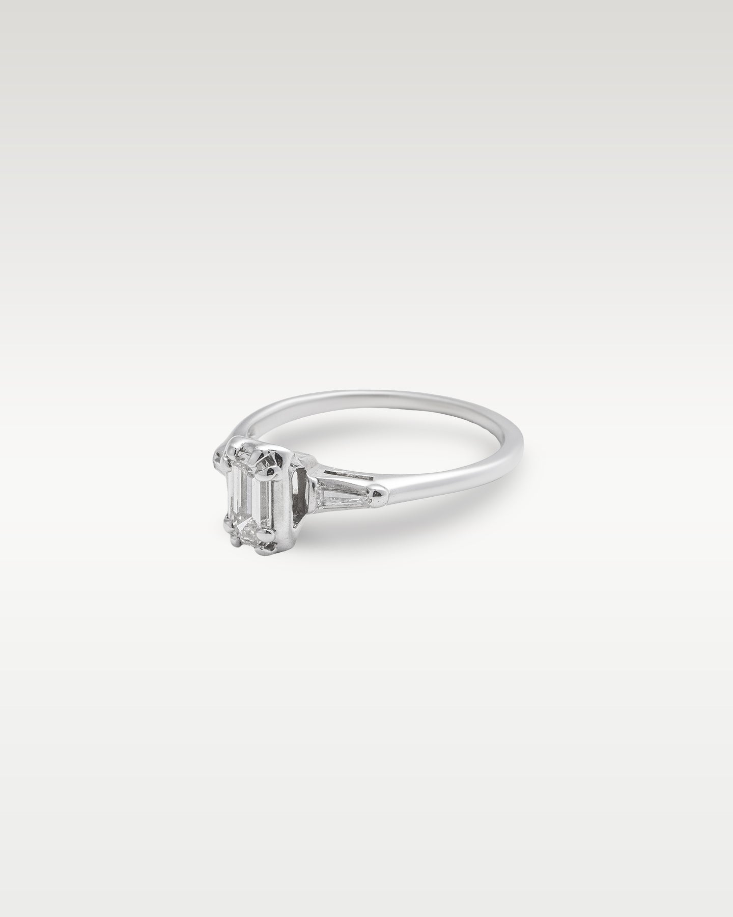 White Gold Three Stone Diamond Engagement Ring | Noah's Fine Jewelry and Watches