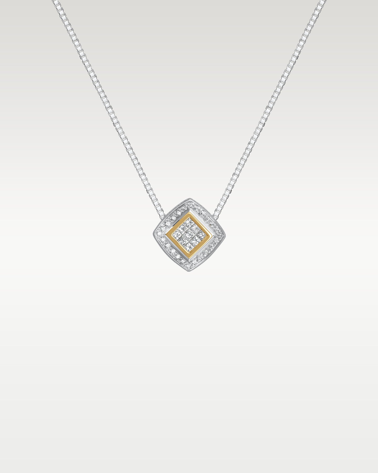 14k White & Yellow Gold 0.75ct Diamond Pendant | Frisco, Texas Jewelry Store