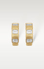 14k Yellow Gold Baguette Diamond Hoops | Noah's Fine Jewelery Dallas, Texas