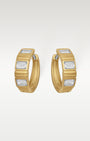 14k Yellow Gold Baguette Diamond Hoops | Noah's Fine Jewelery Dallas, Texas