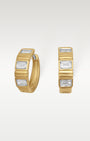 14k Yellow Gold Baguette Diamond Hoops | Noah's Fine Jewelery Dallas, Texas