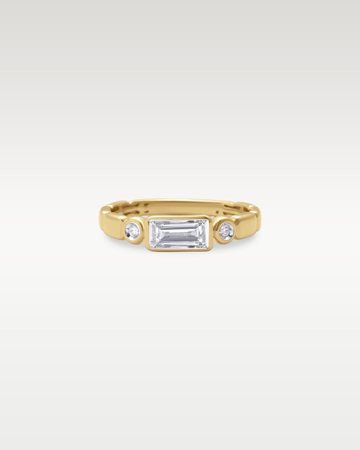 14k Yellow Gold Baguette Diamond Ring | Noah's Fine Jewelry Frisco, Texas