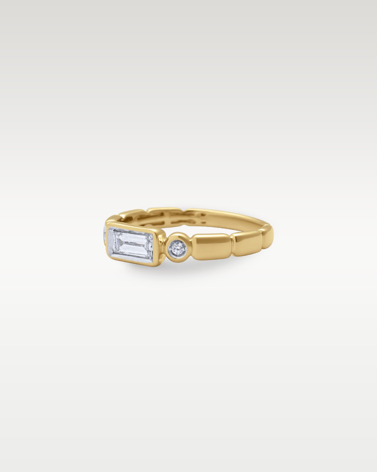 14k Yellow Gold Baguette Diamond Ring | Noah's Fine Jewelry Frisco, Texas