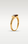 14k Yellow Gold Garnet & Diamond Ring | Noah's Fine Jewelry Frisco, Texas