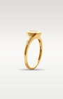 Yellow Gold Oval Diamond Signet Ring | Noah's Fine Jewelry Dallas, TX