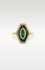 14k Yellow Gold Tsavorite & Diamond Ring | Noah's Fine Jewelry Dallas, Texas