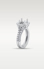 18K White Gold 1.12ct Diamond Semi-Mount Ring Setting