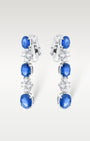 18K White Gold Pirani Sapphire & Diamond Earrings