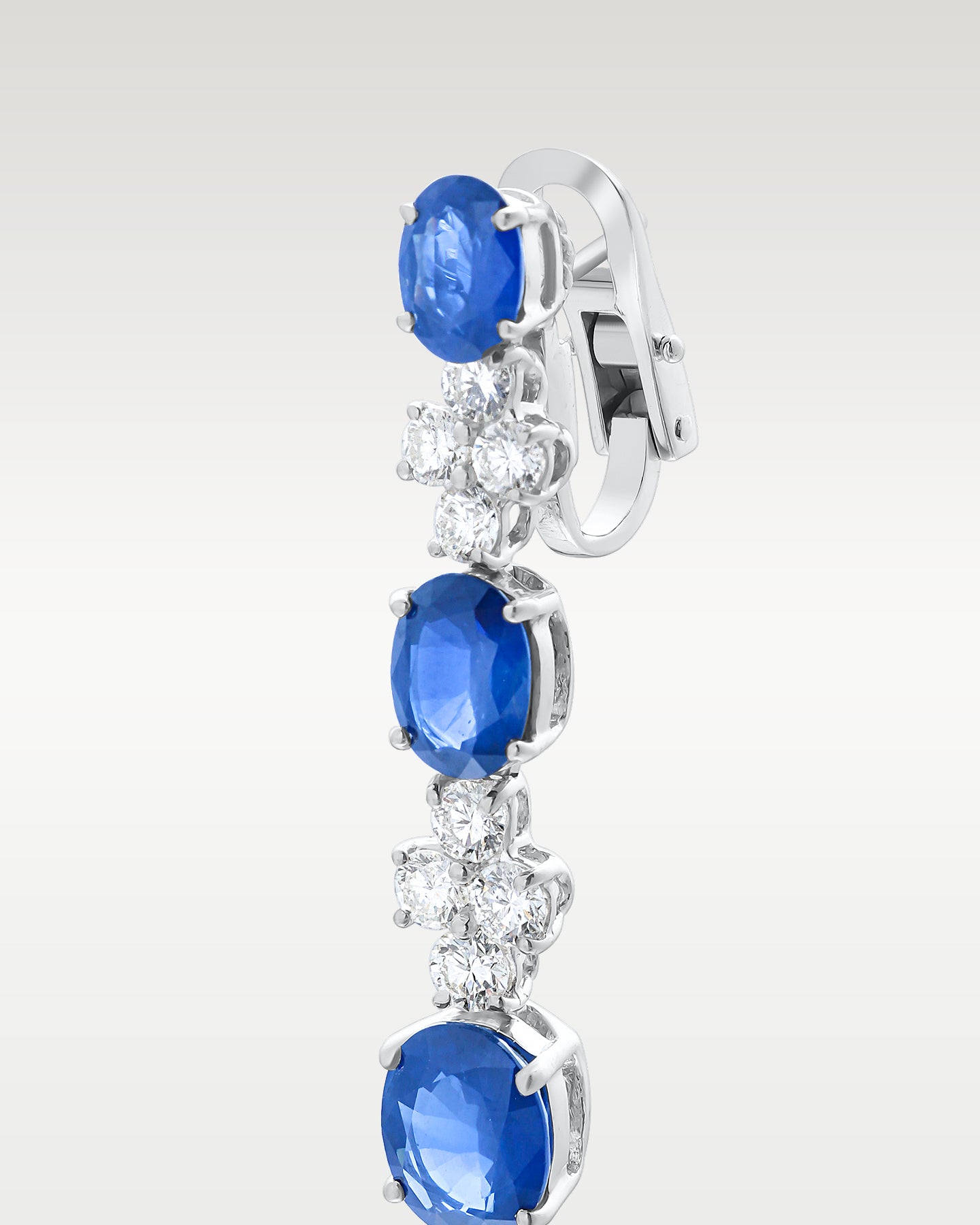 18K White Gold Pirani Sapphire & Diamond Earrings