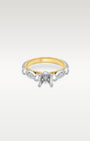 18K White & Rose Gold Diamond Ring Setting
