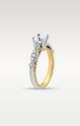 18K White & Rose Gold Diamond Ring Setting
