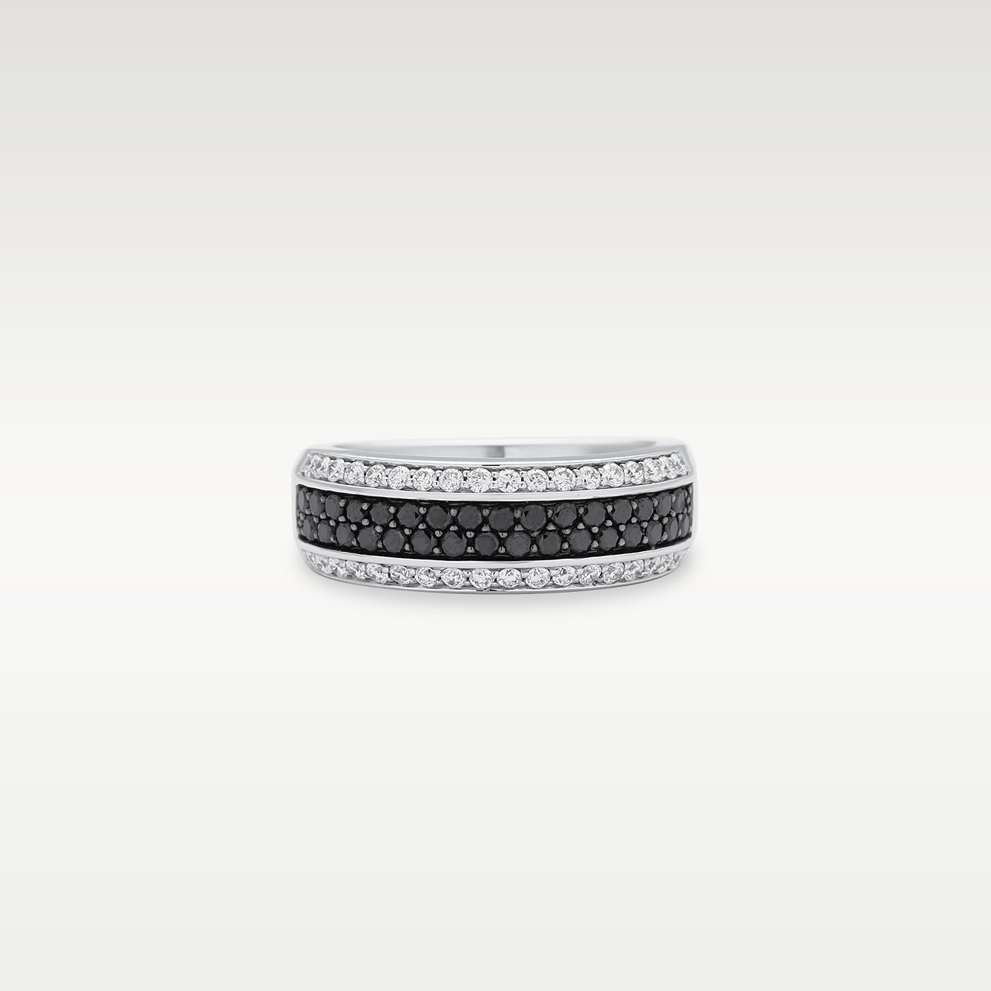 White Gold Black & White Diamond Band | Noah's Fine Watches & Jewelry Dallas