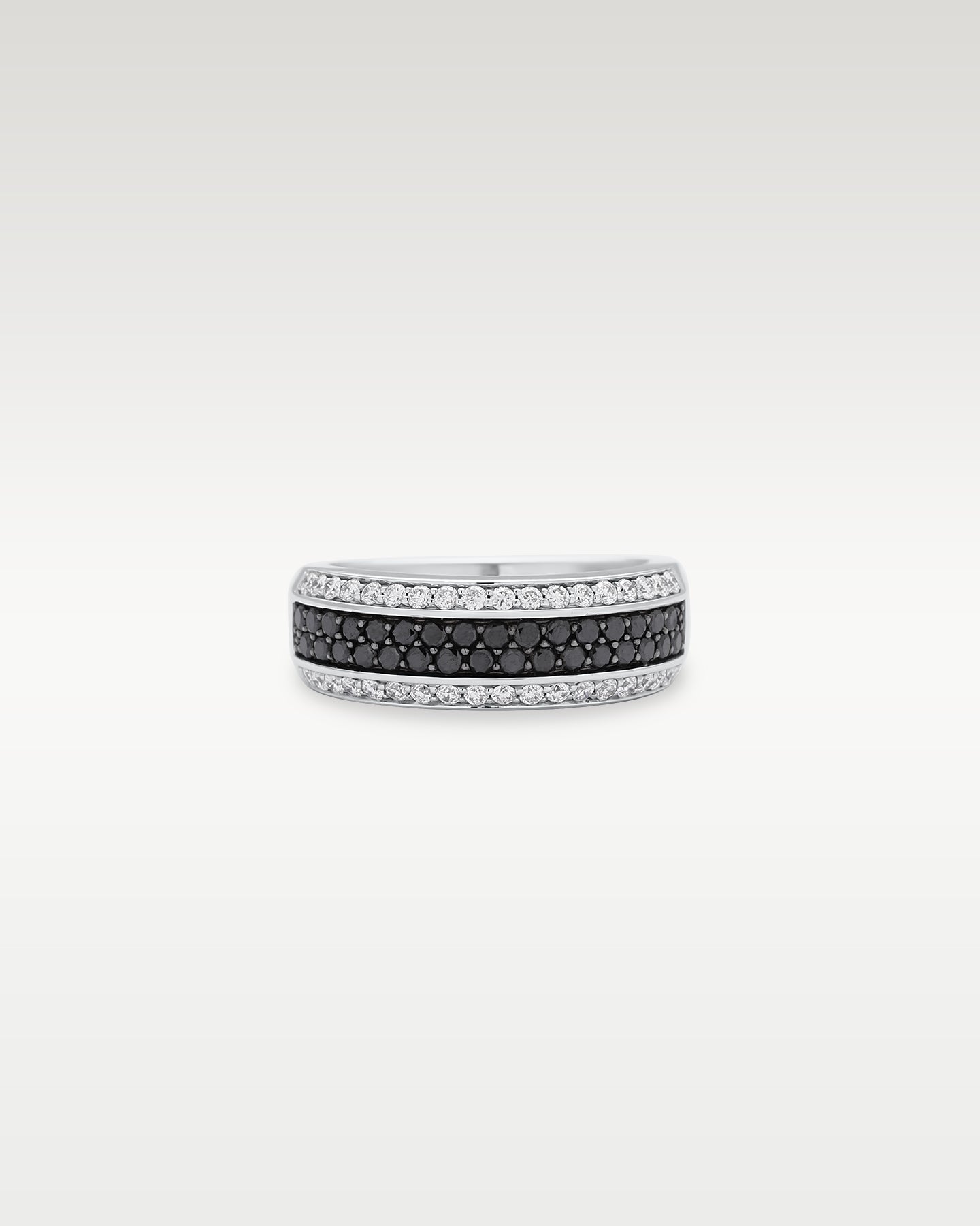 White Gold Black & White Diamond Band | Noah's Fine Watches & Jewelry Dallas