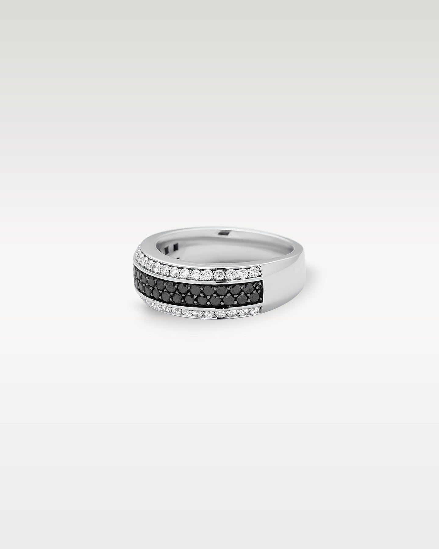White Gold Black & White Diamond Band | Noah's Fine Watches & Jewelry Dallas