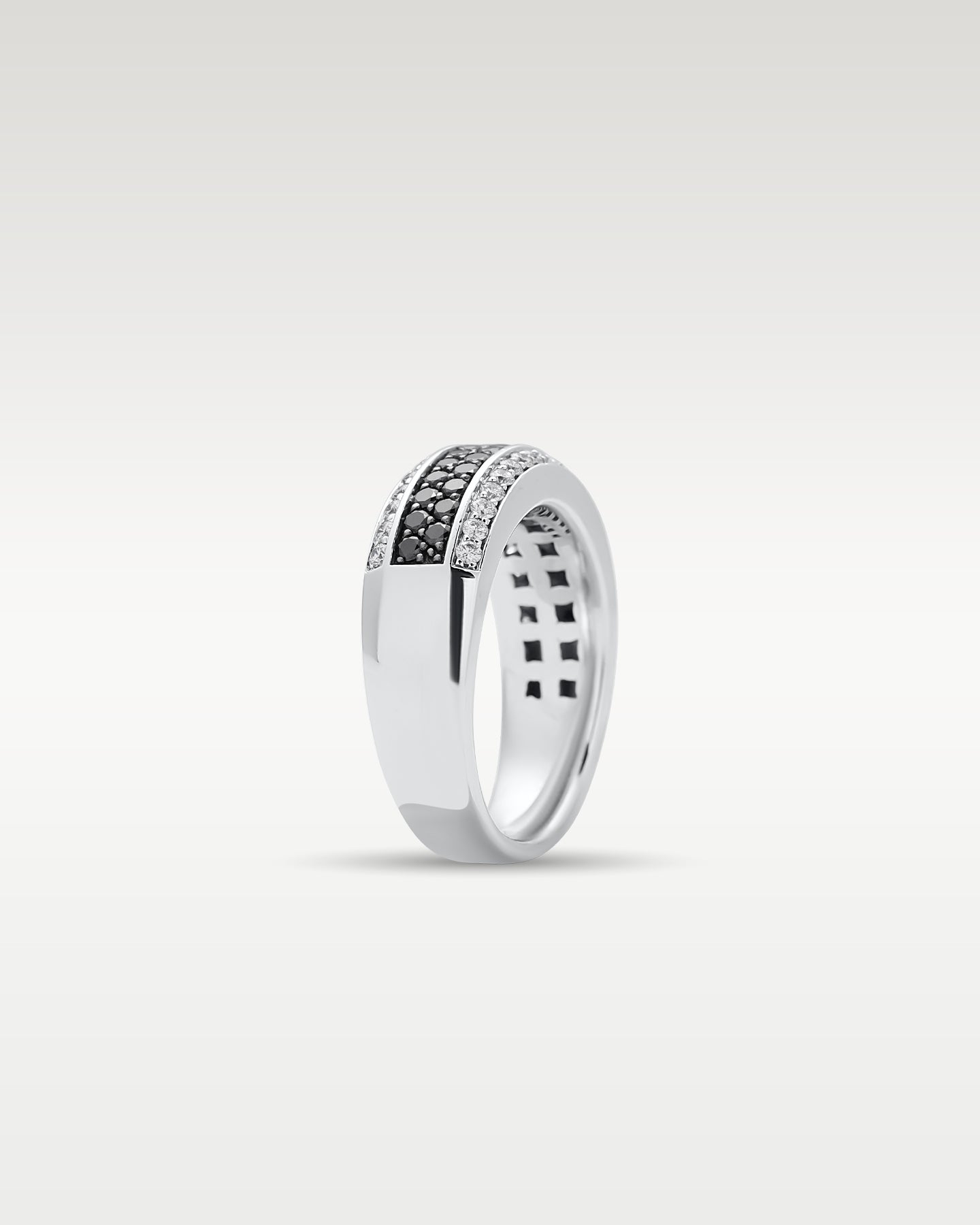 White Gold Black & White Diamond Band | Noah's Fine Watches & Jewelry Dallas