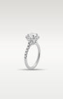 White Gold Halo Round Diamond Engagement Ring | Noah's Fine Jewelry and Watches