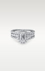 18k White Gold L'Amour Crisscut Engagement Ring | Noah's Fine Jewelry Dallas, TX
