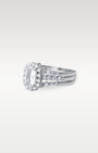 18k White Gold L'Amour Crisscut Engagement Ring | Noah's Fine Jewelry Dallas, TX