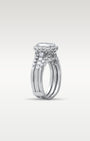 18k White Gold L'Amour Crisscut Engagement Ring | Noah's Fine Jewelry Dallas, TX