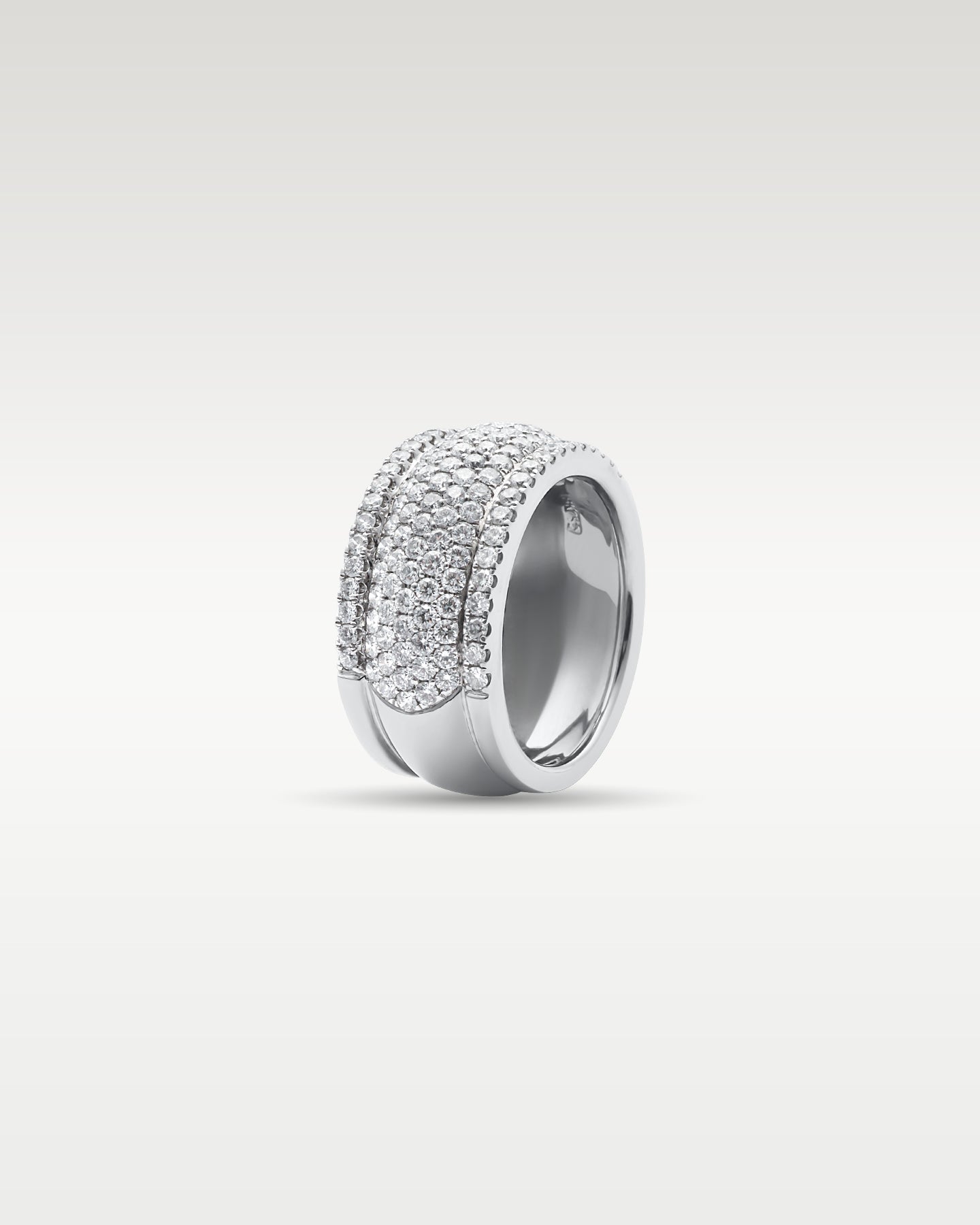 White Gold Wide Band Diamond Ring | Noah's Fine Jewelry Frisco TX