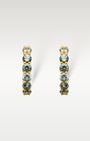 Yellow Gold Green Sapphire Ombré Hoop Earrings | Noah's Fine Jewelry DFW, Texas