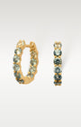 Yellow Gold Green Sapphire Ombré Hoop Earrings | Noah's Fine Jewelry DFW, Texas