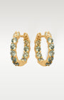 Yellow Gold Green Sapphire Ombré Hoop Earrings | Noah's Fine Jewelry DFW, Texas