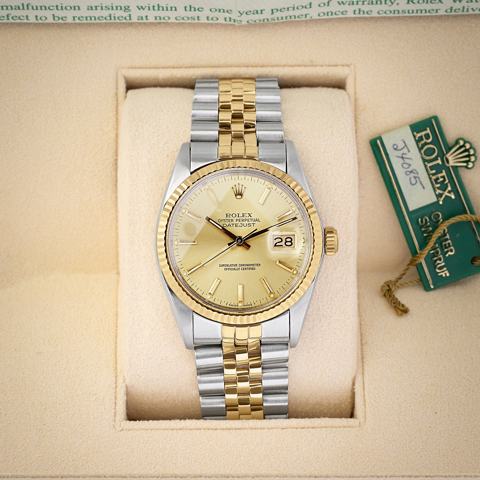 36mm vintage Rolex Datejust 36 16013 | Noah's Fine Watches & Jewelry Dallas