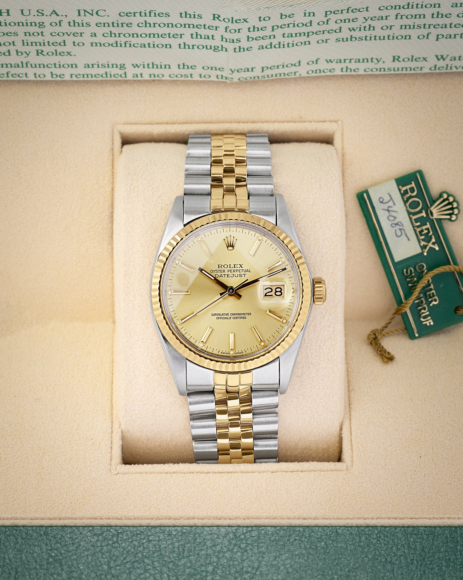 36mm vintage Rolex Datejust 36 16013 | Noah's Fine Watches & Jewelry Dallas