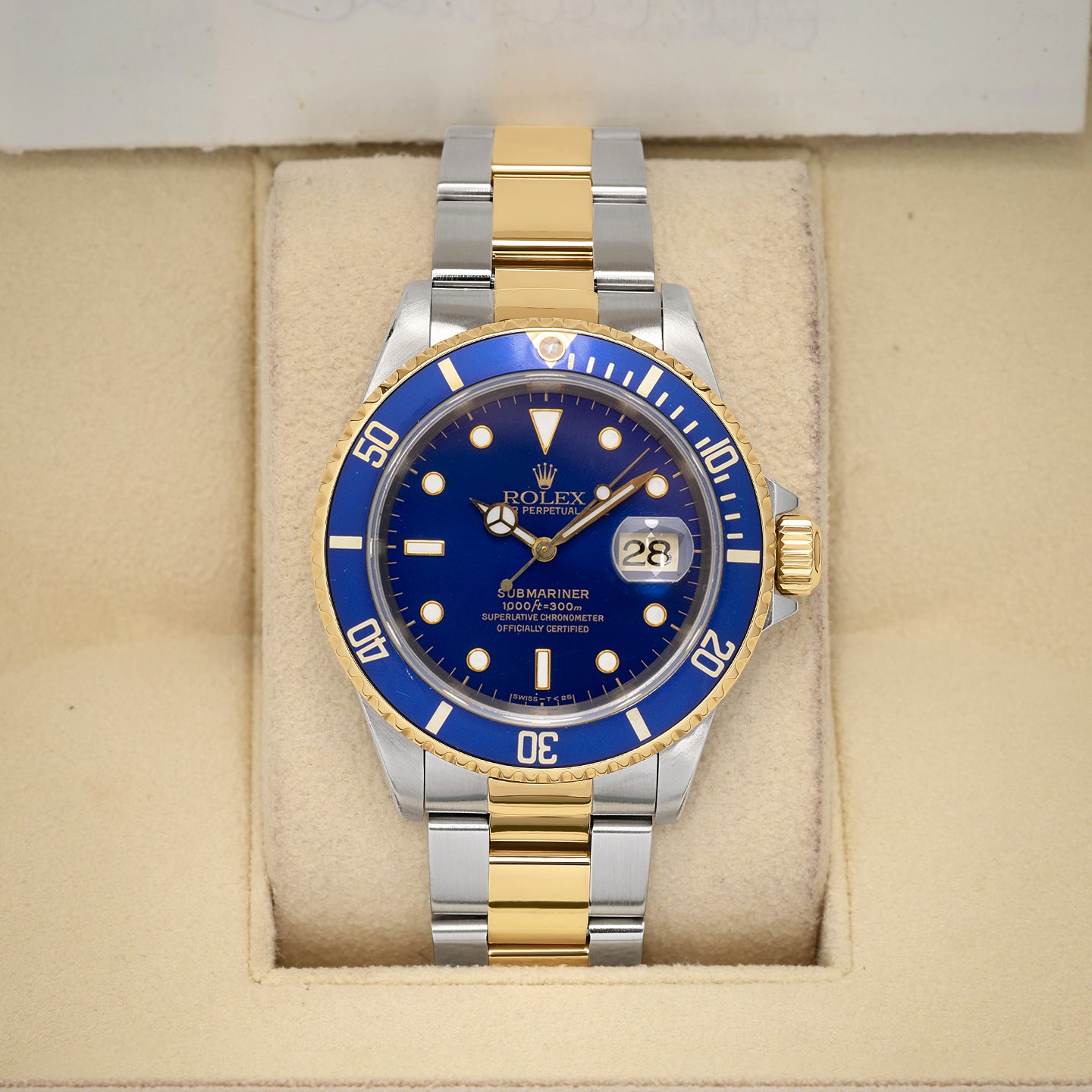 Vintage Bluesy Rolex Submariner Date 16613 | Noahs Fine Watches DFW
