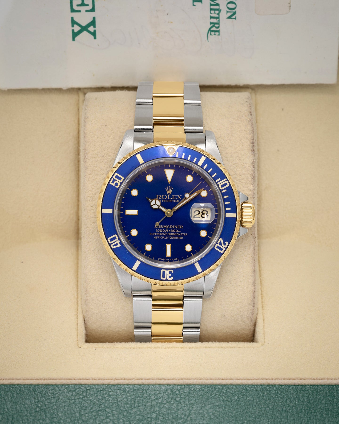 Vintage Bluesy Rolex Submariner Date 16613 | Noahs Fine Watches DFW