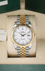 Pre-owned 2017 Rolex Datejust 41 126333 two-tone steel and 18k yellow gold watch with white index dial at Noah's Fine Watches and Jewelry Dallas Texas