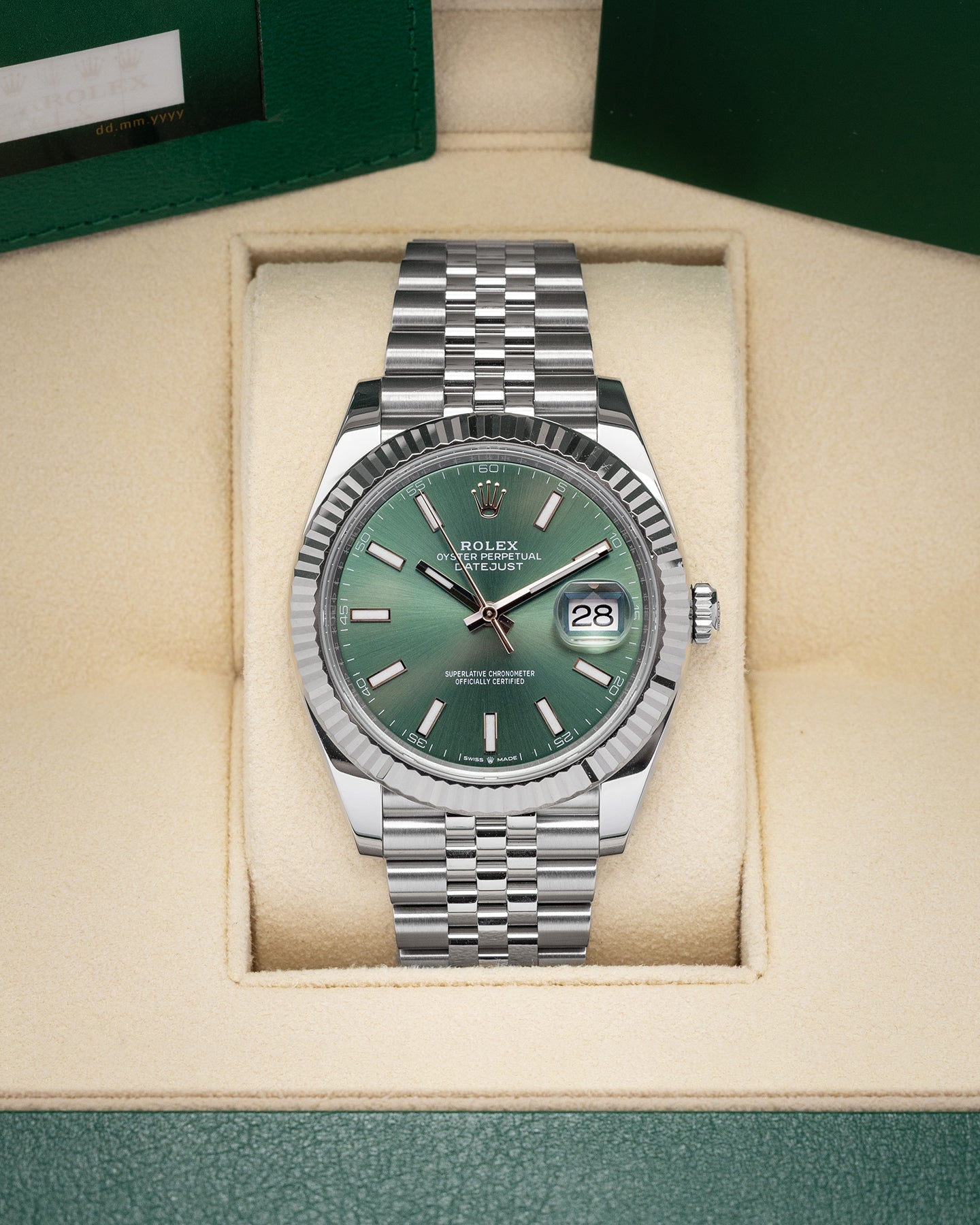 Mint Green Rolex Datejust 41 126334 | Noahs Fine Watches & Jewelry