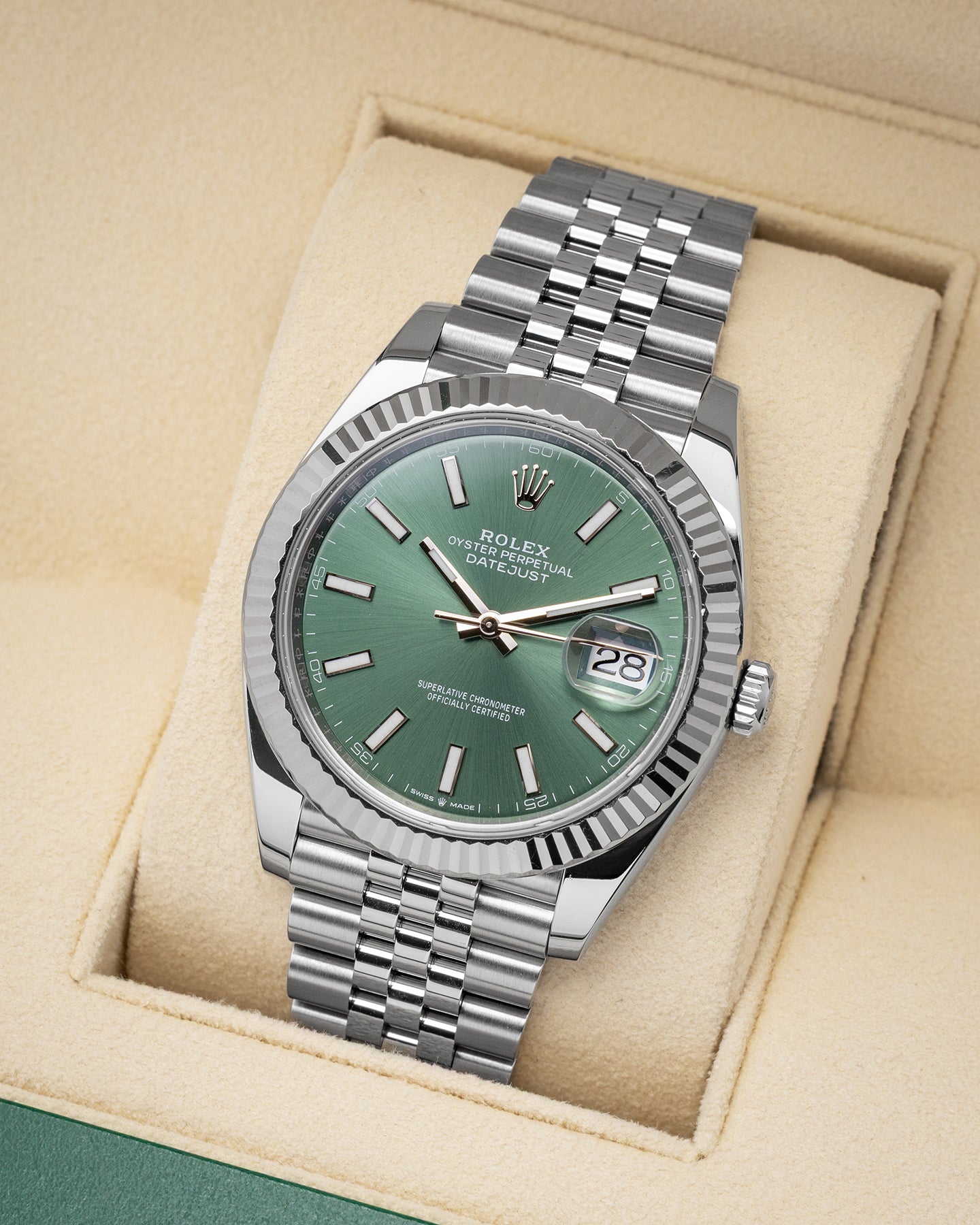 Mint Green Rolex Datejust 41 126334 | Noahs Fine Watches & Jewelry