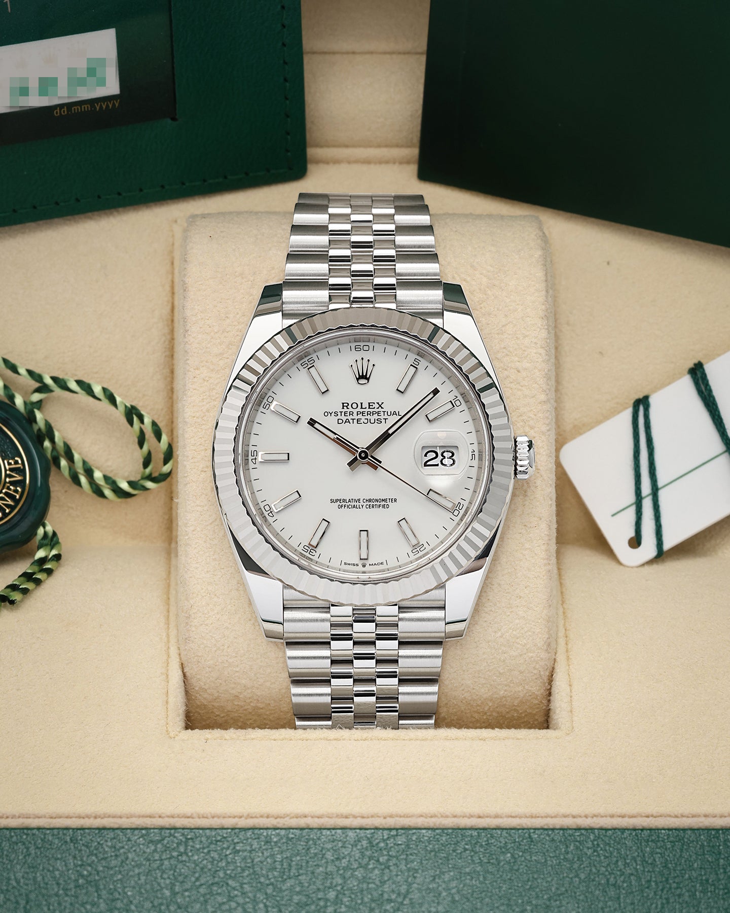 white dial Rolex Datejust 41 126334 | Noah's Fine Watches & Jewelry