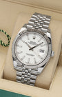 white dial Rolex Datejust 41 126334 | Noah's Fine Watches & Jewelry
