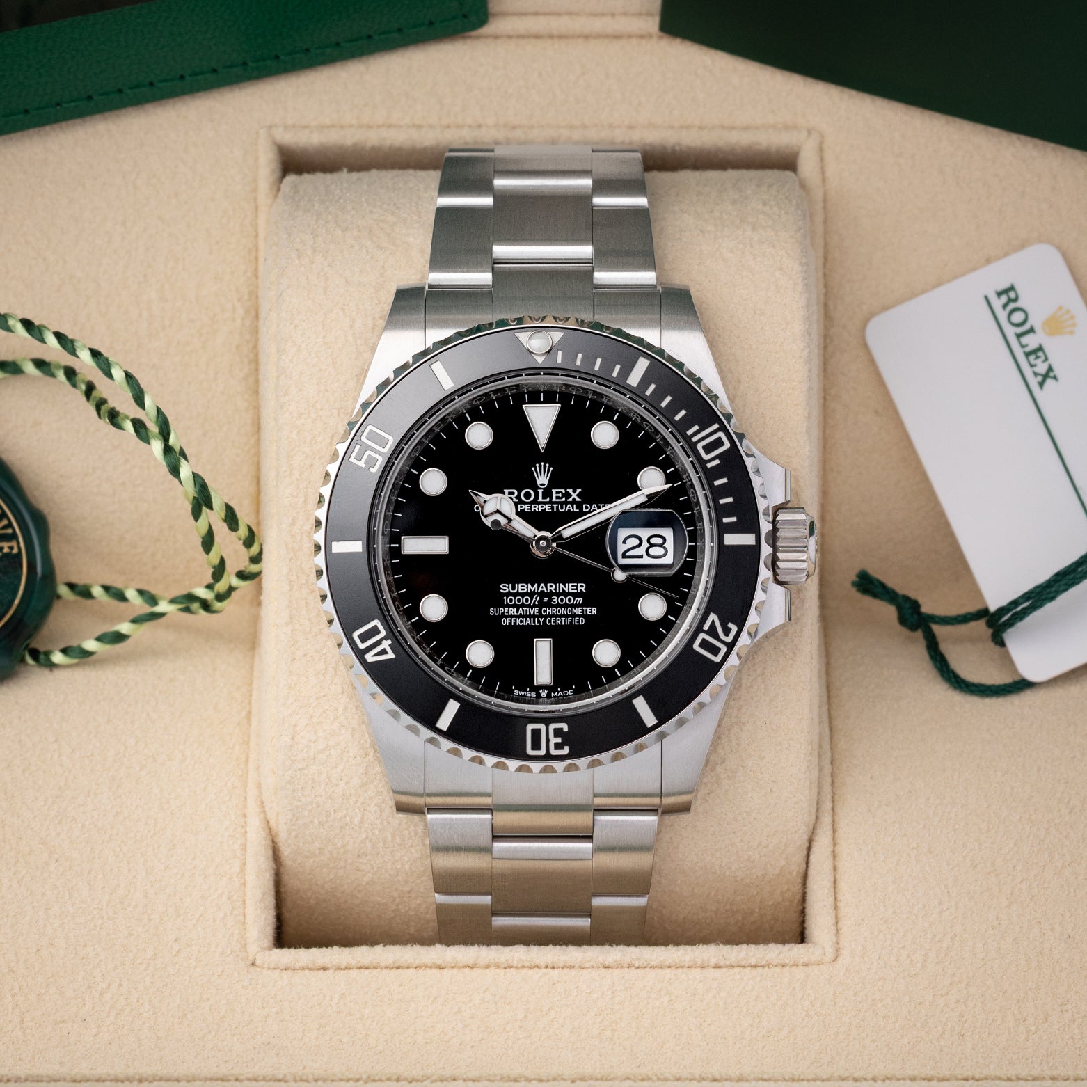 Preowned 2026 Rolex Submariner Date 41mm reference 126610LN with black dial, black Cerachrom bezel, and stainless steel Oyster bracelet at Noahs Fine Watches and Jewelry in Dallas TX